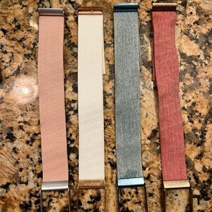 Whoop 4.0 Strap Set in Arctic, Ice, Pink, and Red